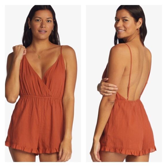 NWT Roxy Honest Love Strappy Beach Romper M - Picture 1 of 11